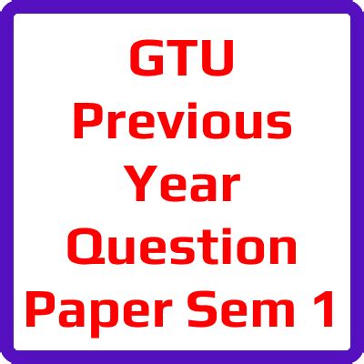 ggtu question paper|gtu sem 1 sem question paper.